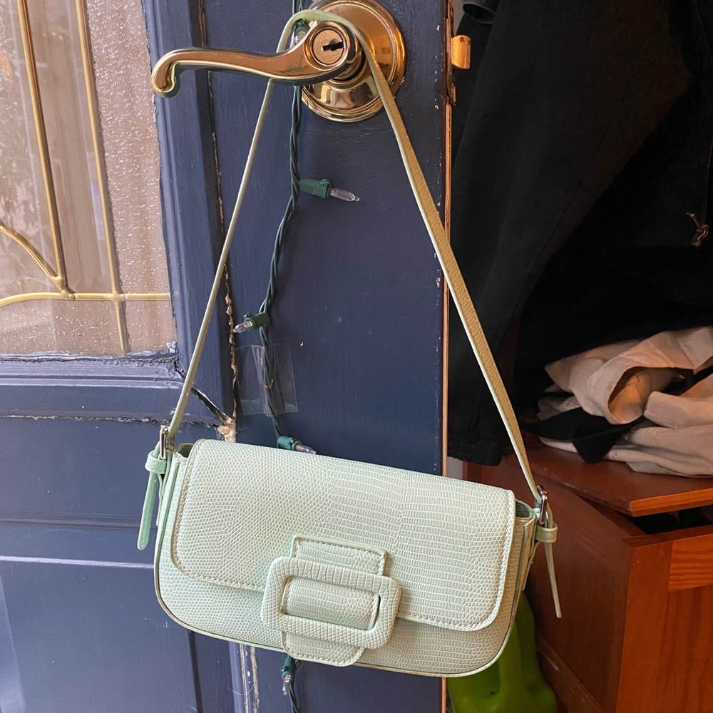 Mint green shoulder bag